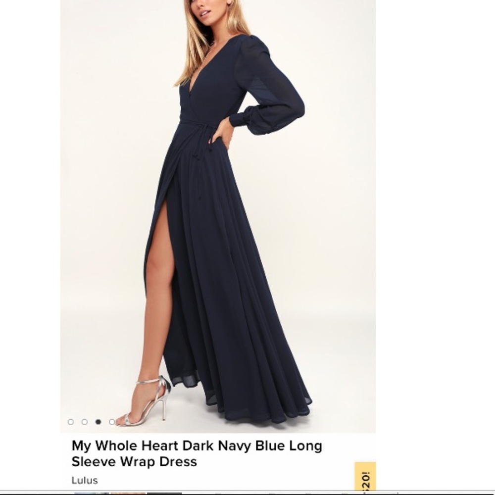 NWT Lulus long sleeve wrap dress